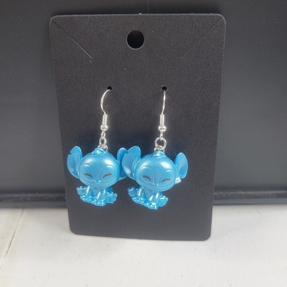 Disney Doorables Squishable Earrings Stitch from Lilo and Stitch Sterling Backs